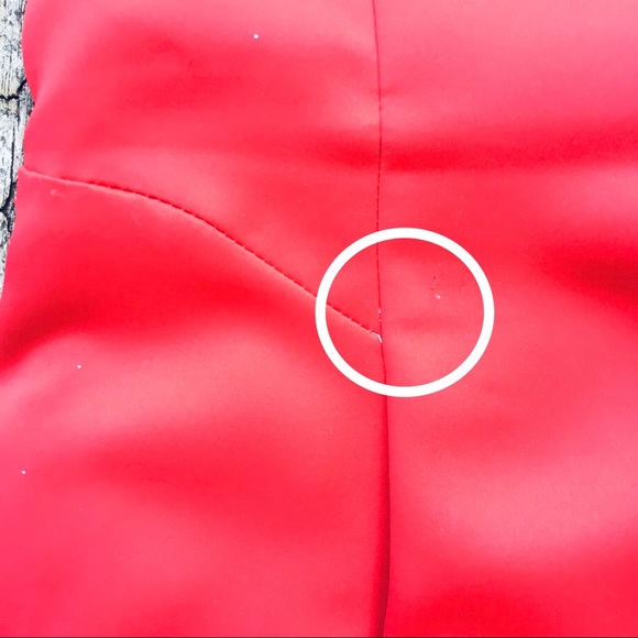 Red Rhinestoned Junior Prom Gown - Picture 13 of 15